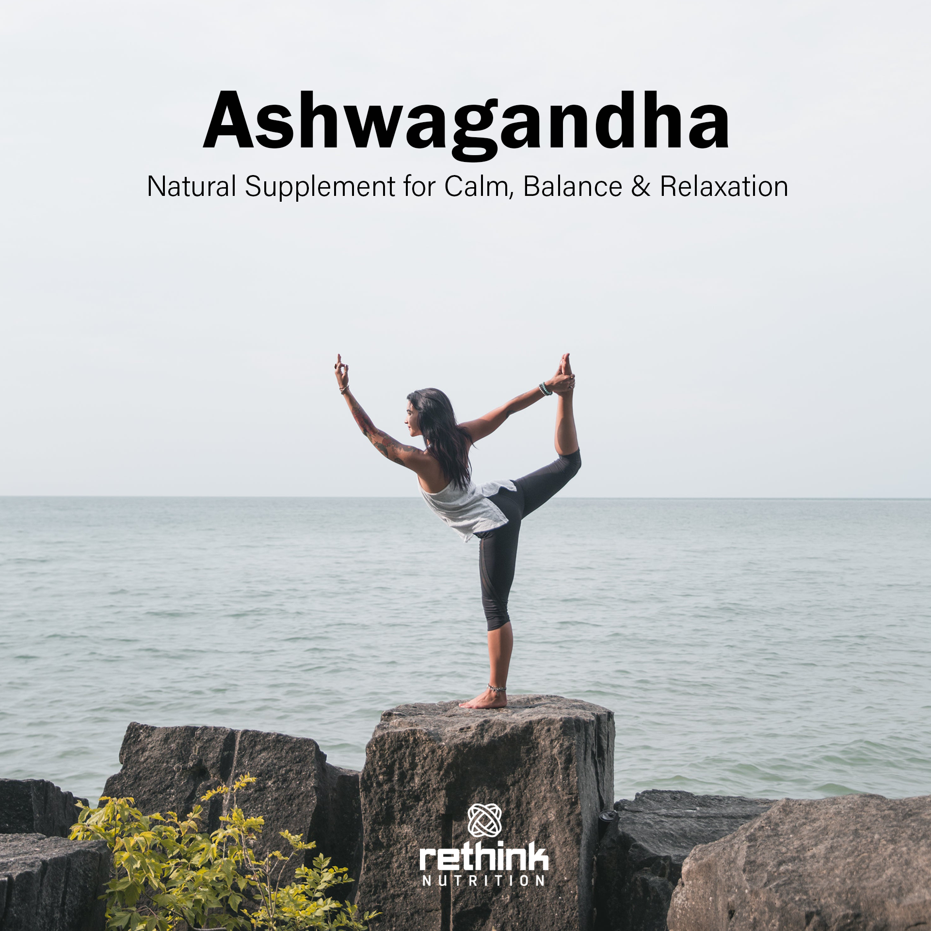 Ashwagandha Stress Relief – Natural Supplement for Calm, Balance & Relaxation - Rethink Nutrition