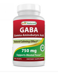 Best Naturals | GABA 750 mg (Calm & Relaxation Support) – 100 ct - Rethink Nutrition