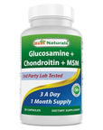 Best Naturals | Glucosamine Chondroitin MSM (Joint Support) – 90 Capsules