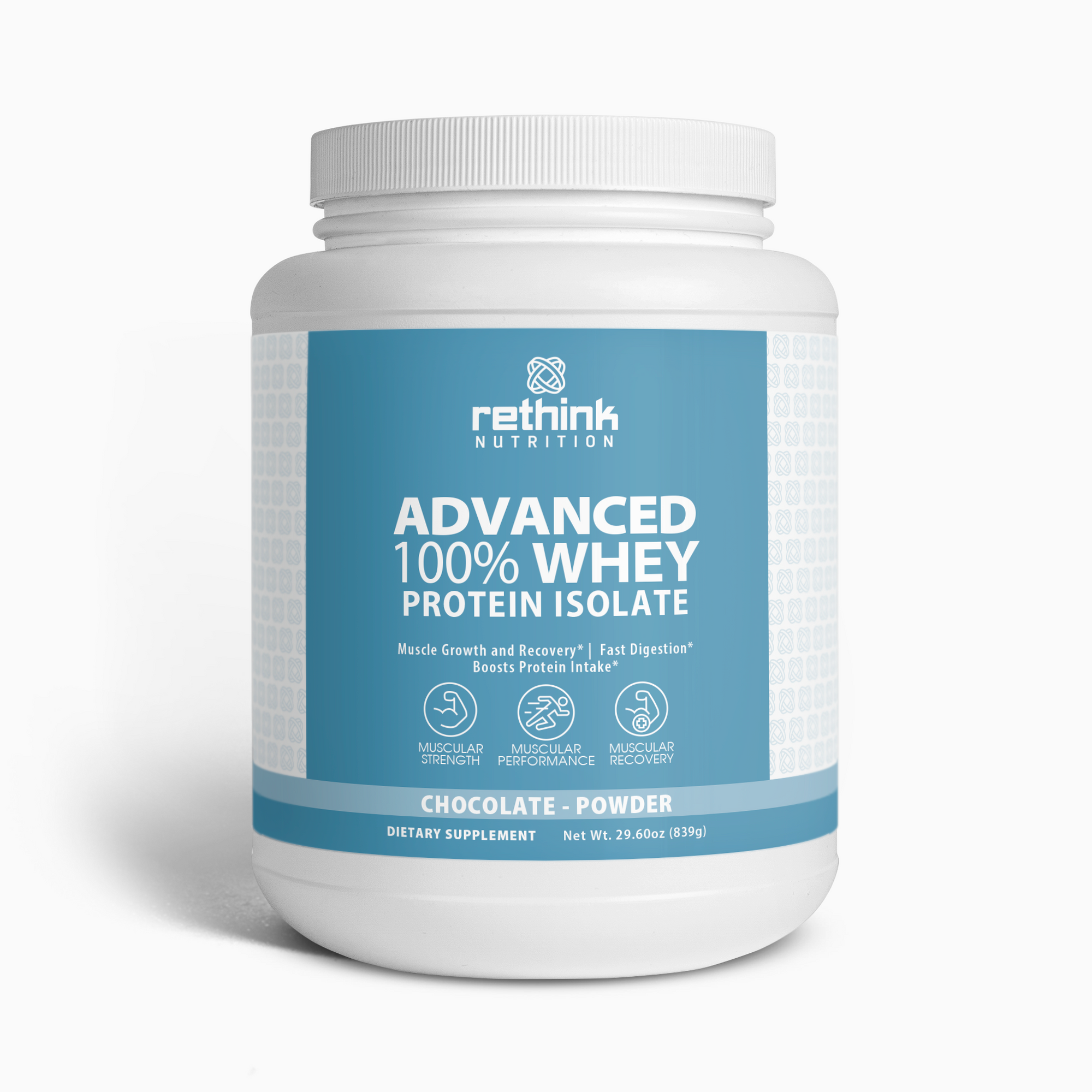 Advanced 100% Whey Protein Isolate – Chocolate Flavor for Lean Muscle & Recovery - Rethink Nutrition