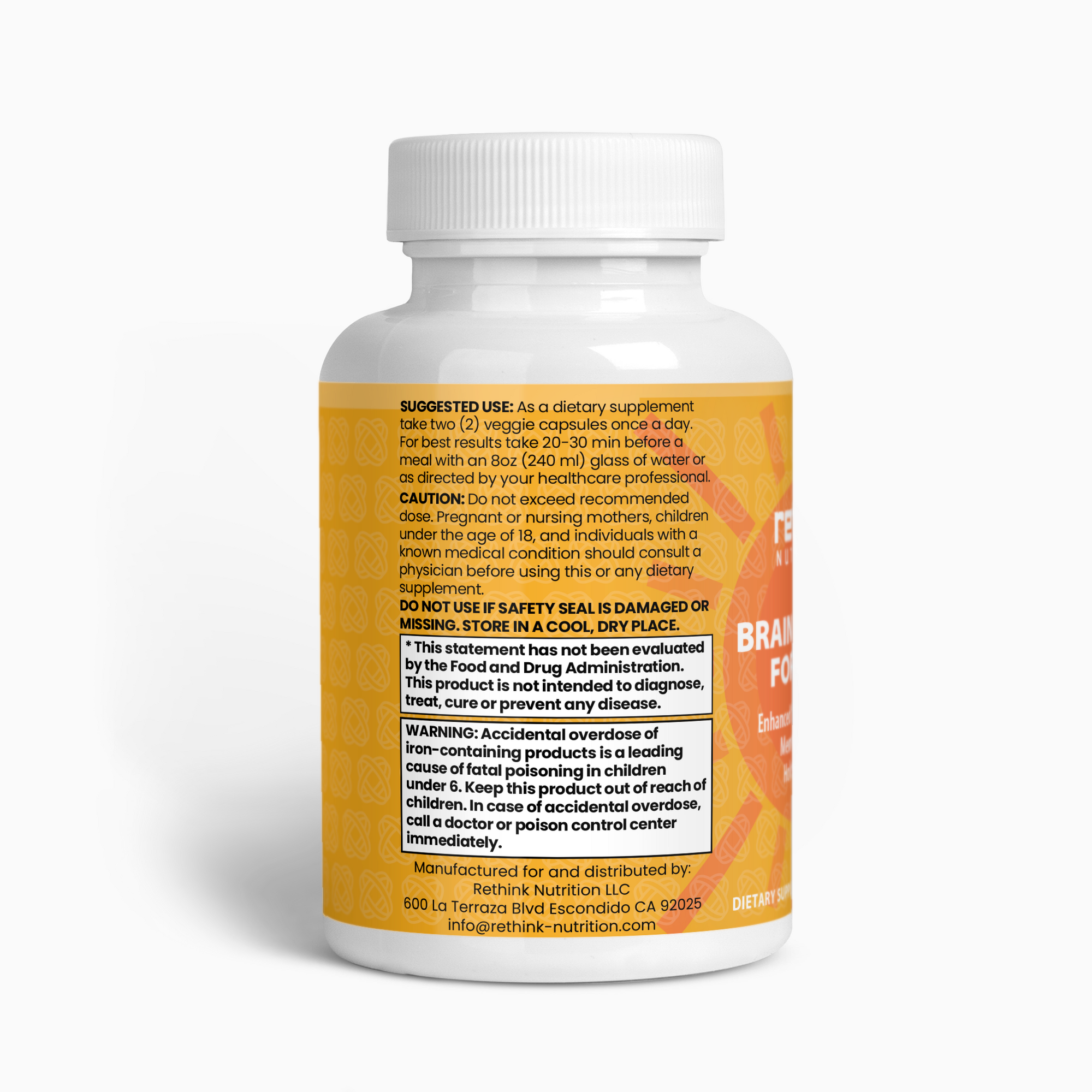 Brain Focus Formula – Enhance Mental Clarity & Focus with Natural Ingredients - Rethink Nutrition