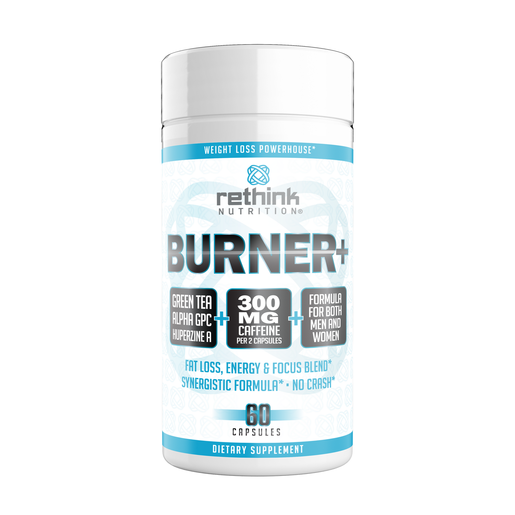 Burner+ - Energy, Focus & Fat Loss Formula, 60 Capsules - Rethink Nutrition