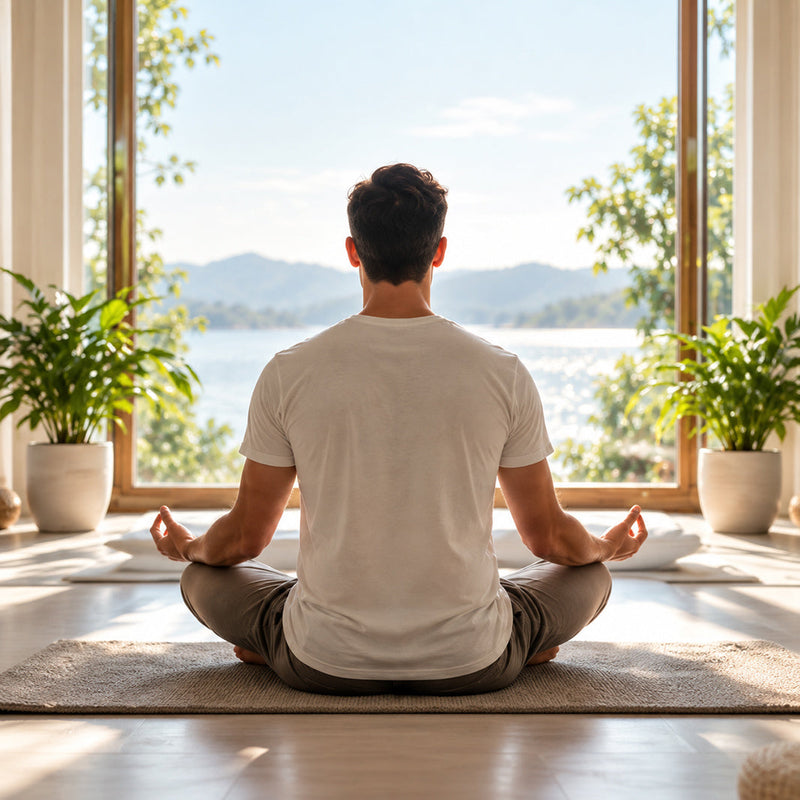 A quiet meditation space for a calming evening wind-down routine