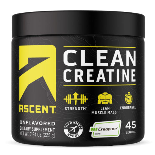 Ascent Clean Creatine Monohydrate Powder - 5G Per Serving, Creapure Supplement - Unflavored, 45 Servings - Rethink Nutrition