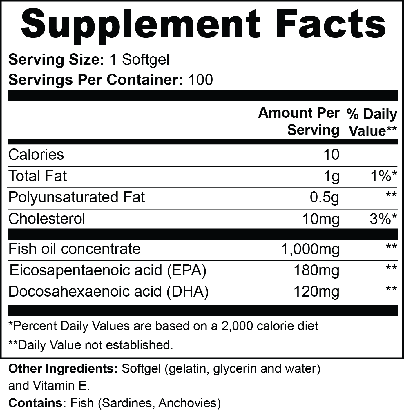 Rethink | Omega-3 EPA + DHA – 100 Softgels
