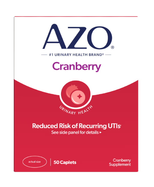 AZO | Cranberry Urinary Tract Health (Urinary & Bladder Support) – 50 ct - Rethink Nutrition
