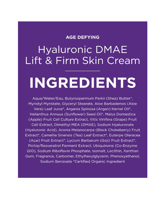 Andalou | Hyaluronic DMAE Lift Cream (Firming & Hydration) – 1.7 oz - Rethink Nutrition