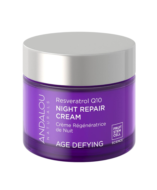 Andalou | Resveratrol Q10 Night Repair Cream (Anti-Aging & Renewal) – 1.7 oz - Rethink Nutrition