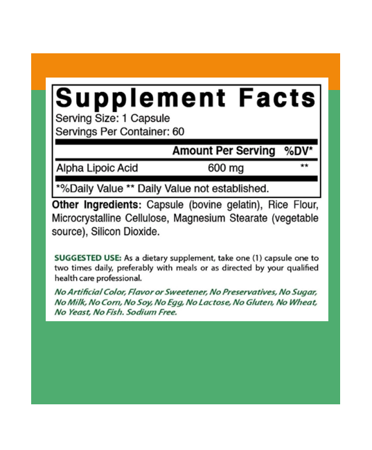 Best Naturals | Alpha Lipoic Acid 600 mg (Antioxidant & Metabolic Support) – 120 ct - Rethink Nutrition