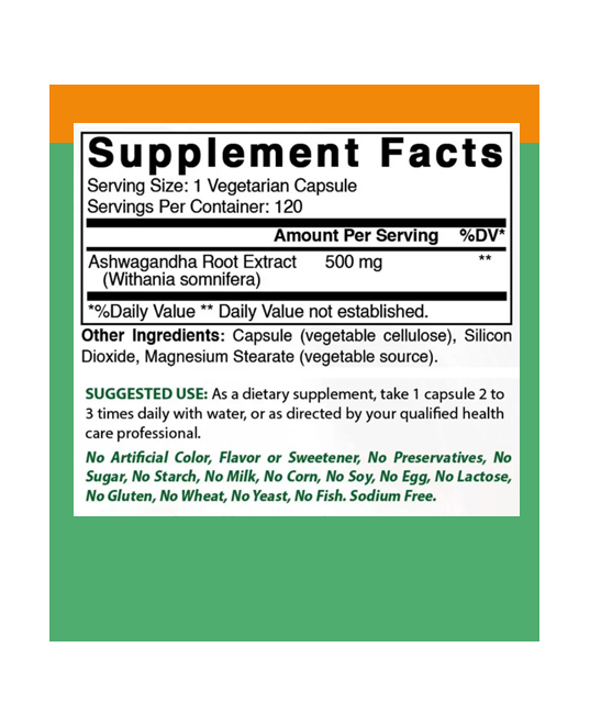 Best Naturals | Ashwagandha 500 mg (Stress Support) – 120 ct - Rethink Nutrition