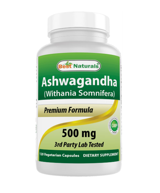 Best Naturals | Ashwagandha 500 mg (Stress & Cortisol Support) – 120 ct - Rethink Nutrition
