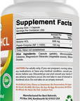 Best Naturals | Betaine HCl 648 mg + Pepsin (Protein Digestion Support) – 250 ct - Rethink Nutrition
