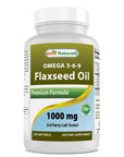 Best Naturals | Flaxseed Oil 1,000 mg (Plant-Based Omega-3 Support) – 240 Softgels