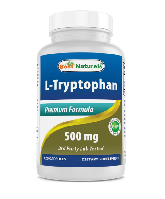 Best Naturals | L-Tryptophan 500 mg (Sleep & Mood Support) – 120 ct - Rethink Nutrition