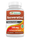 Best Naturals | Resveratrol 500 mg (Antioxidant Support) – 60 Capsules