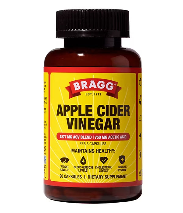 Bragg | Apple Cider Vinegar Supplement (Daily Wellness Support) – 90 Capsules