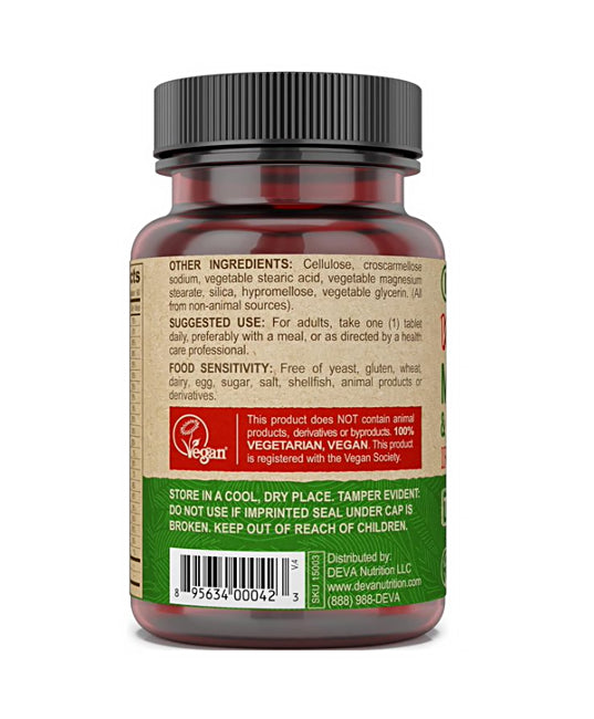 Deva | Multivitamin + Minerals (Iron-Free, Tiny Tablets) – 90 ct - Rethink Nutrition