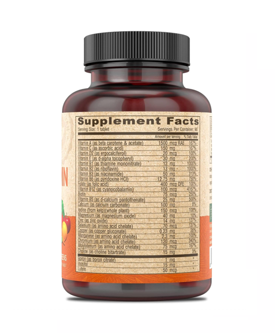 Deva Vegan Multivitamin + Minerals (Iron-Free) – 90 Tablets - Rethink Nutrition