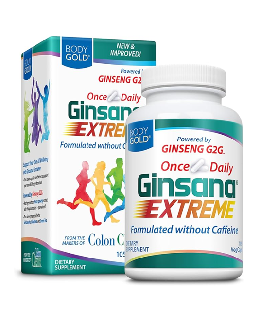 Ginsana Energy – Caffeine-Free Focus &amp; Endurance – 105 VegCaps - Rethink Nutrition