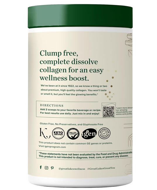 Great Lakes Wellness | Collagen Peptides Unflavored, 10 oz