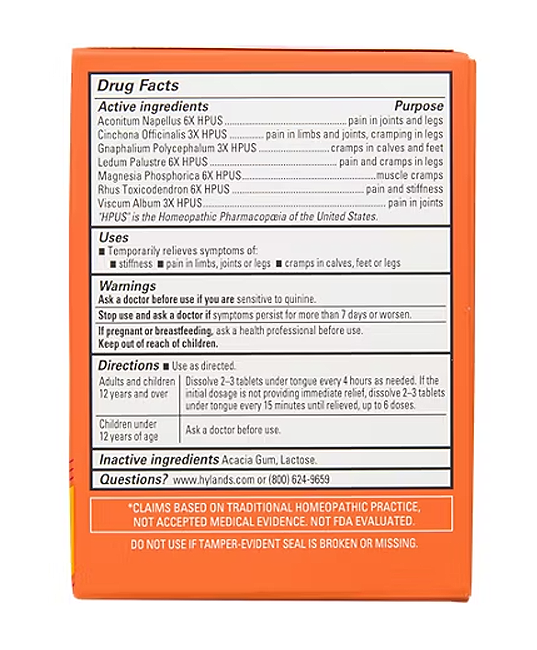 Hyland’s | Leg Cramps Relief (Muscle Cramp Support) – 100 ct - Rethink Nutrition
