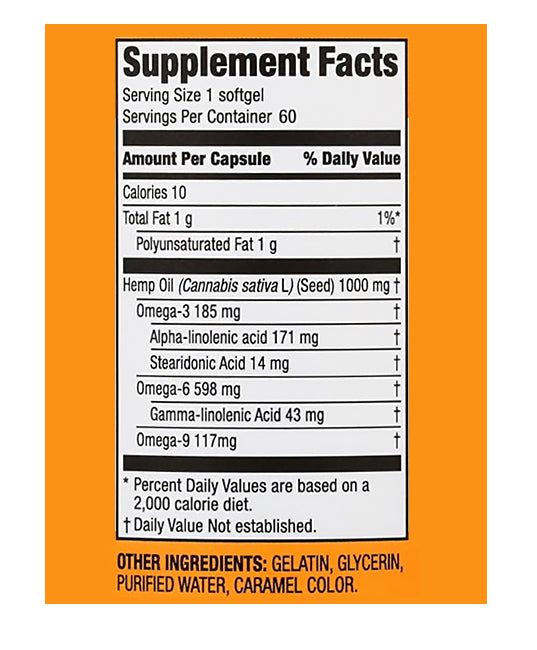 Manitoba Harvest | Hemp Seed Oil (Plant-Based Omega 3 &amp; 6 Support) – 60 Softgels - Rethink Nutrition