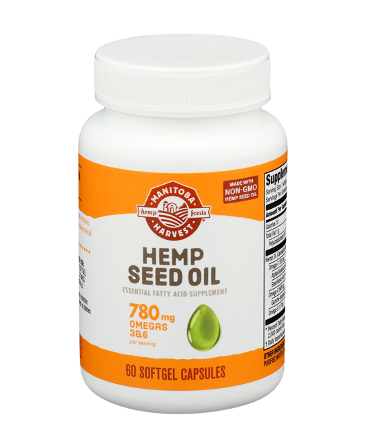 Manitoba Harvest | Hemp Seed Oil (Plant-Based Omega 3 &amp; 6 Support) – 60 Softgels