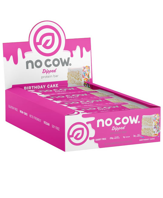 No Cow Bar | Birthday Cake Protein Bars – 12 Count