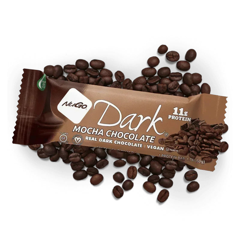 NuGo | Dark Mocha Chocolate Protein Bars – 12 Count - Rethink Nutrition