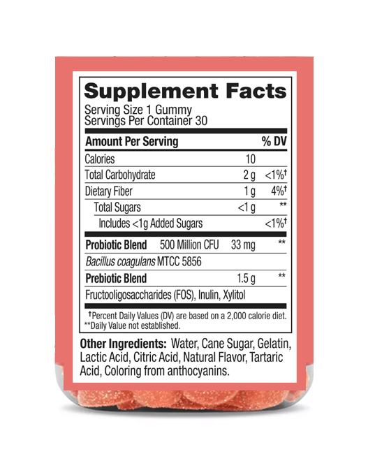 OLLY | Prebiotic Gummy (Digestive & Gut Health Support) – 30 ct - Rethink Nutrition