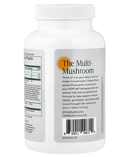 OM Mushroom | Master Blend Mushroom Capsules (Daily Wellness &amp; Immune Support) – 84 ct - Rethink Nutrition