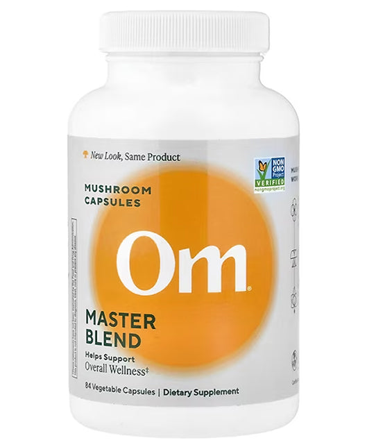 OM Mushroom | Master Blend Mushroom Capsules (Daily Wellness &amp; Immune Support) – 84 ct - Rethink Nutrition