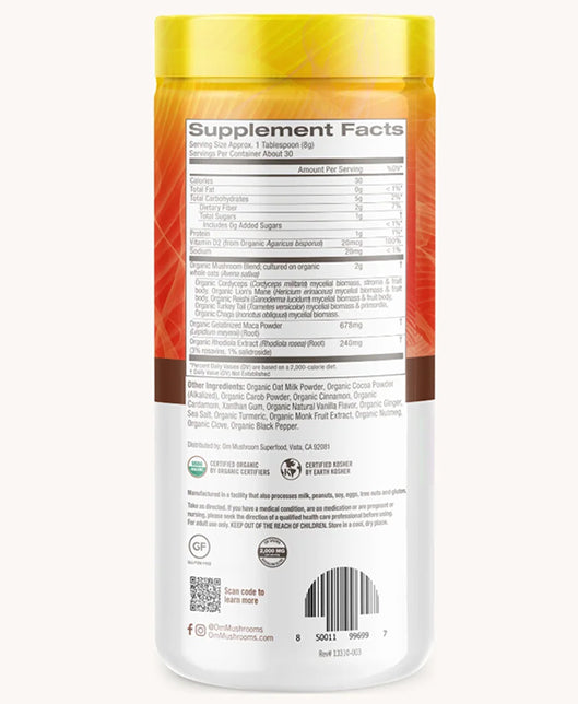 OM Mushroom | Morning Energy Blend (Energy &amp; Daily Performance) – 8.47 oz - Rethink Nutrition