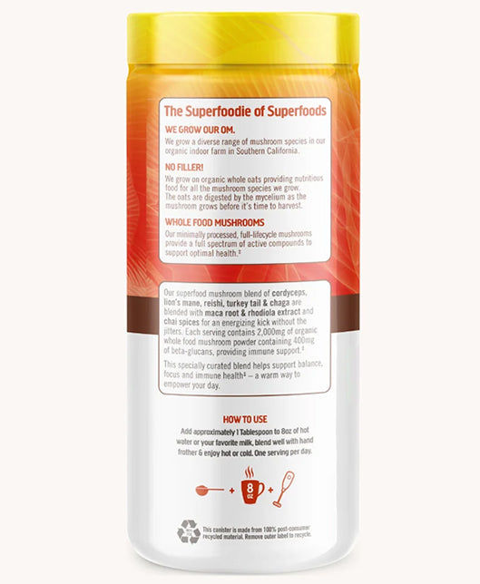 OM Mushroom | Morning Energy Blend (Energy &amp; Daily Performance) – 8.47 oz - Rethink Nutrition