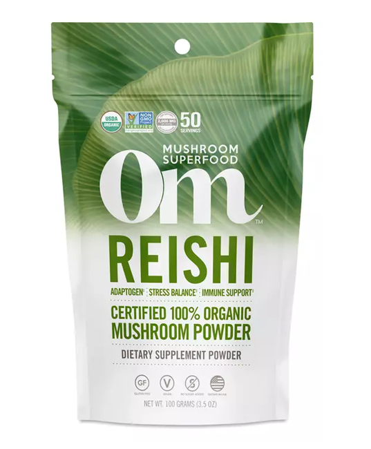 OM Mushroom | Reishi Mushroom Powder (Stress & Immune Support) – 3.5 oz - Rethink Nutrition