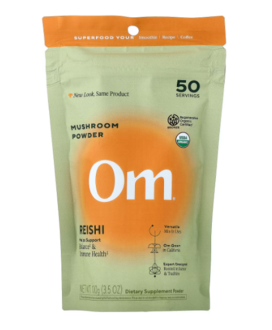 OM Mushroom | Reishi Mushroom Powder (Stress & Immune Support) – 3.5 oz - Rethink Nutrition