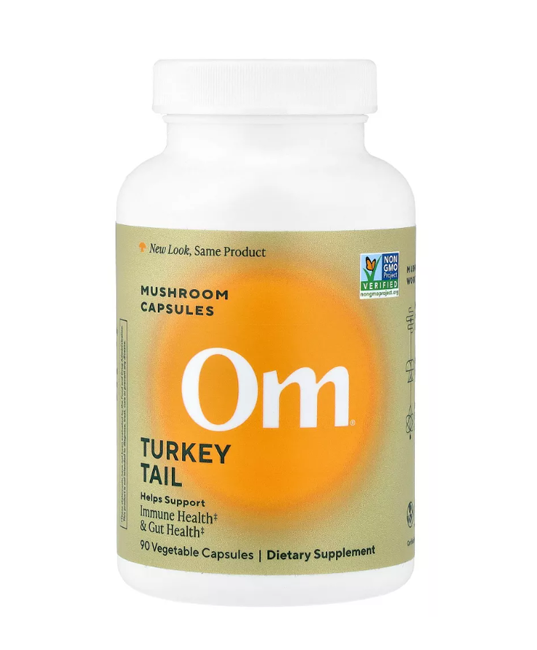 OM Mushroom | Turkey Tail Mushroom Capsules (Immune &amp; Gut Support) – 90 ct - Rethink Nutrition