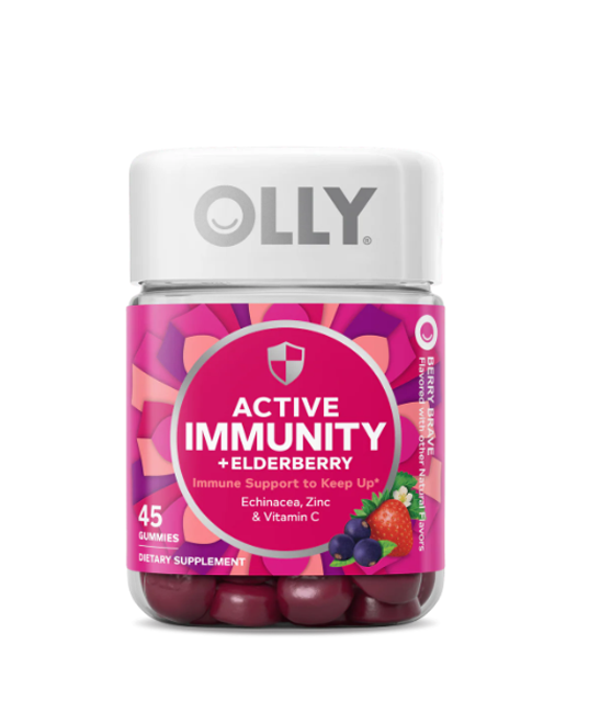 Olly Active Immunity + Elderberry Gummies Dietary Supplement, 45 count - Rethink Nutrition