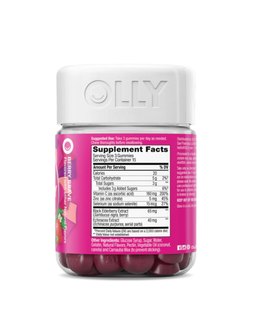 Olly Active Immunity + Elderberry Gummies Dietary Supplement, 45 count - Rethink Nutrition