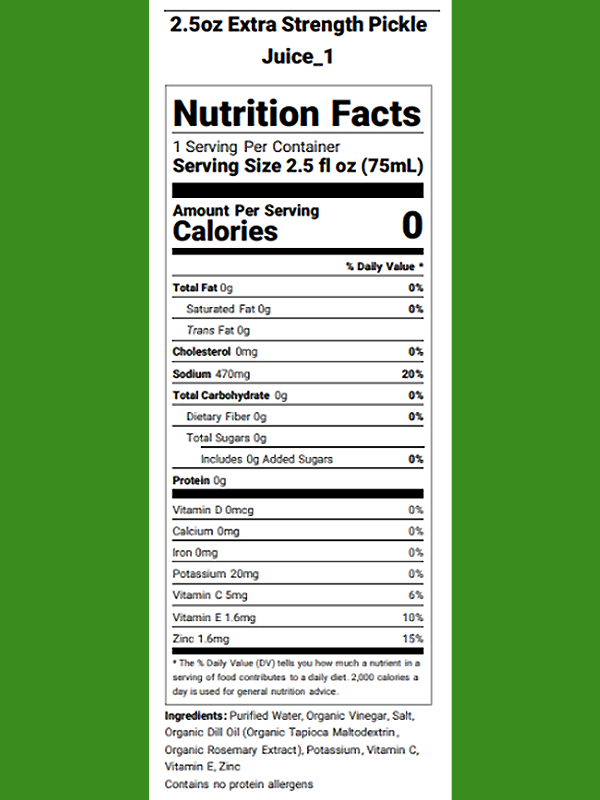 Pickle Juice | Extra Strength Shot (Muscle Cramp Support) – 2.5 fl oz × 12