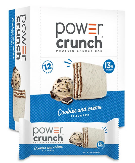 Power Crunch | Cookies &amp; Creme Protein Wafer Bars – 12 Count