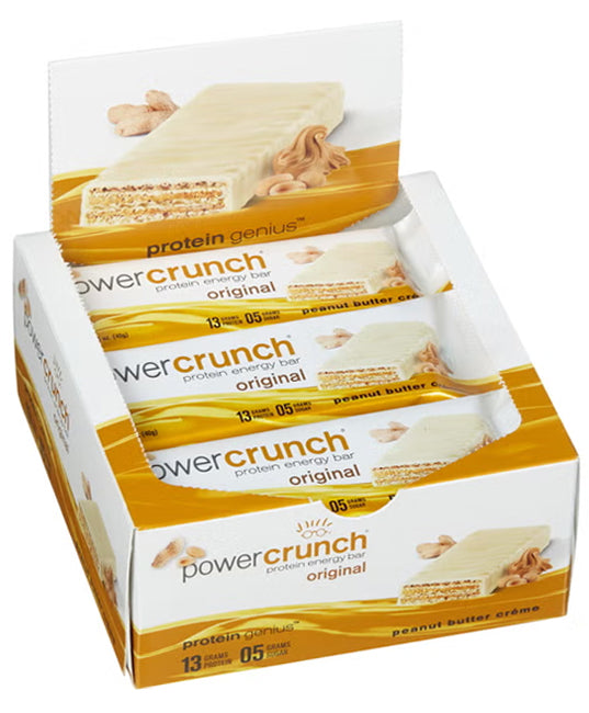 Power Crunch | Original Peanut Butter Cream Protein Wafer Bars – 12 Count