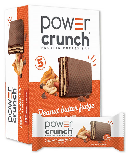 Power Crunch | Peanut Butter Fudge Protein Wafer Bars – 12 Count