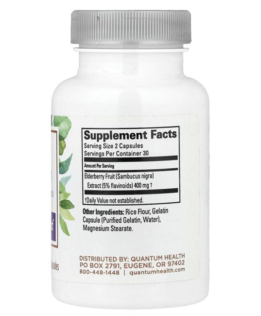 Quantum Health | Black Elderberry Capsules (Immune Support) – 60 ct