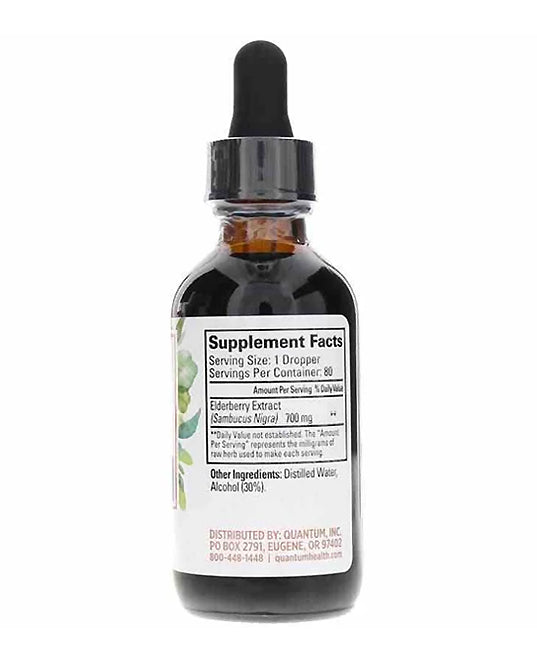Quantum Health | Black Elderberry Liquid Extract (Immune Support) – 2 fl oz