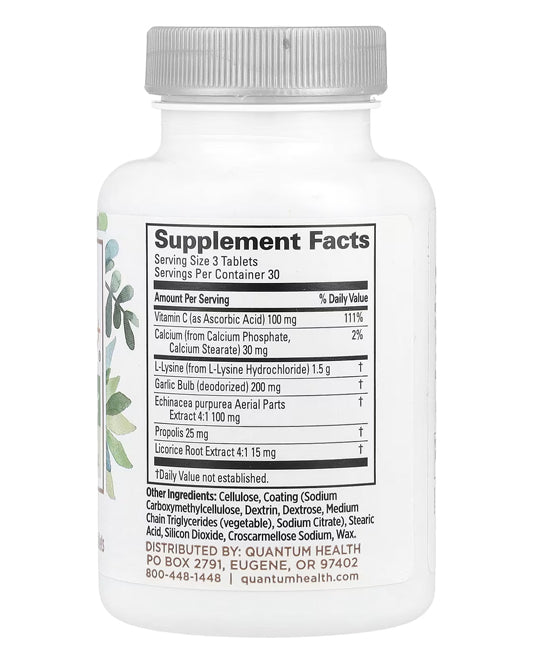 Quantum Health | SuperLysine+ Tablets (Immune Support) – 90 ct