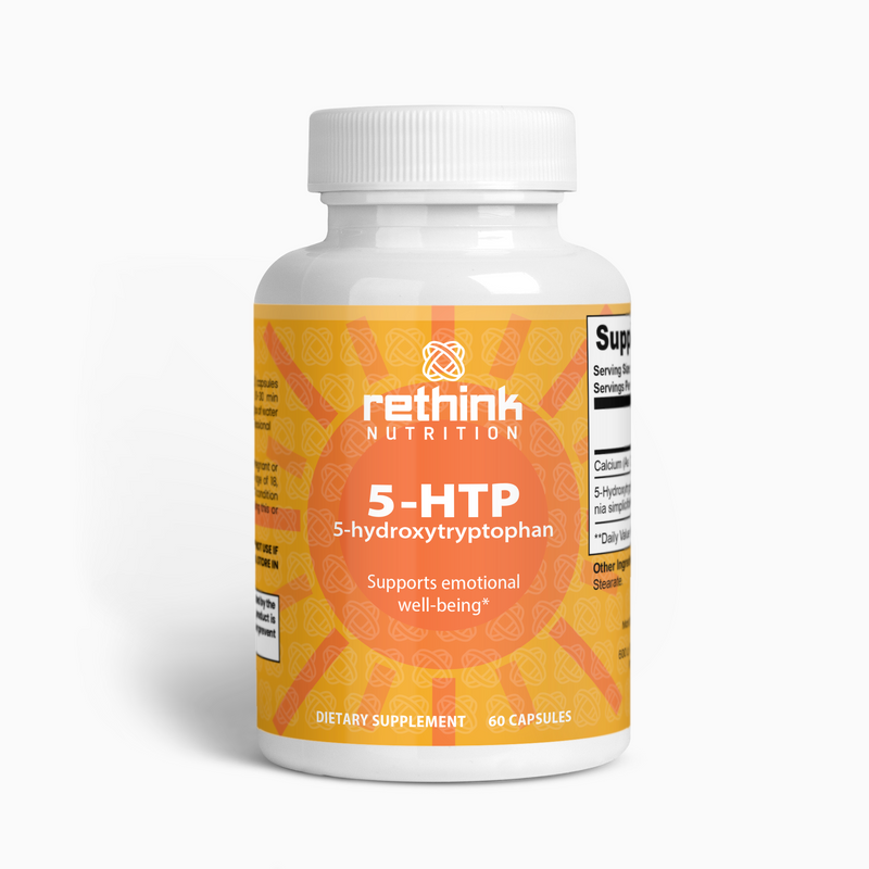 5-HTP Supplement – Support Mood & Stress Relief Naturally with Serotonin Boost - Rethink Nutrition