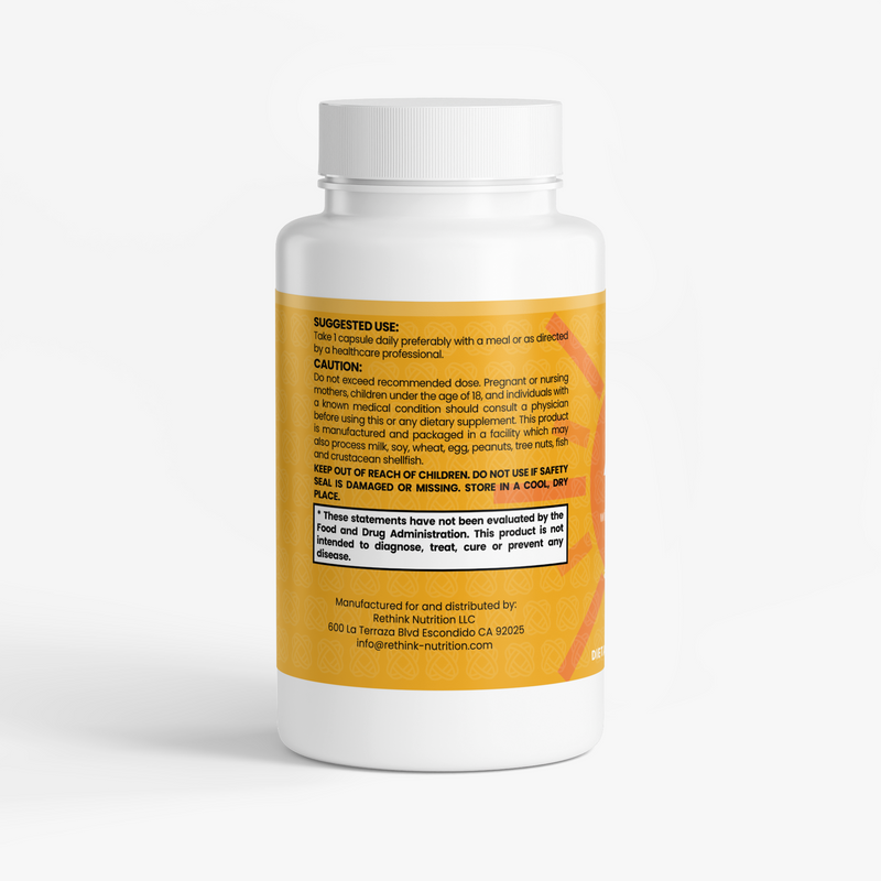 Ayurvedic Complex – Herbal Mood & Stress Support with Ashwagandha, Bacopa & Turmeric - Rethink Nutrition