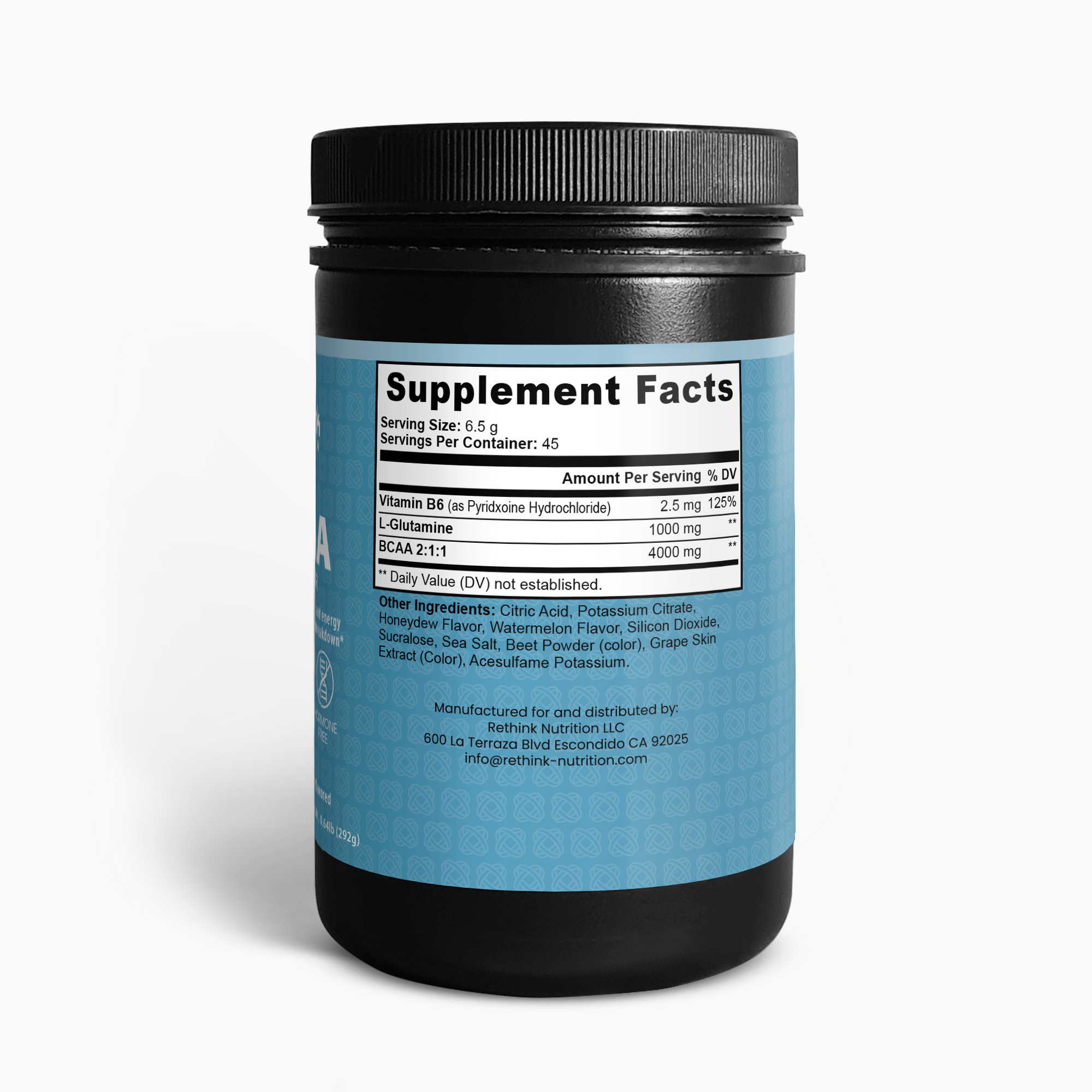 BCAA Post Workout Powder (Honeydew/Watermelon) - Rethink Nutrition
