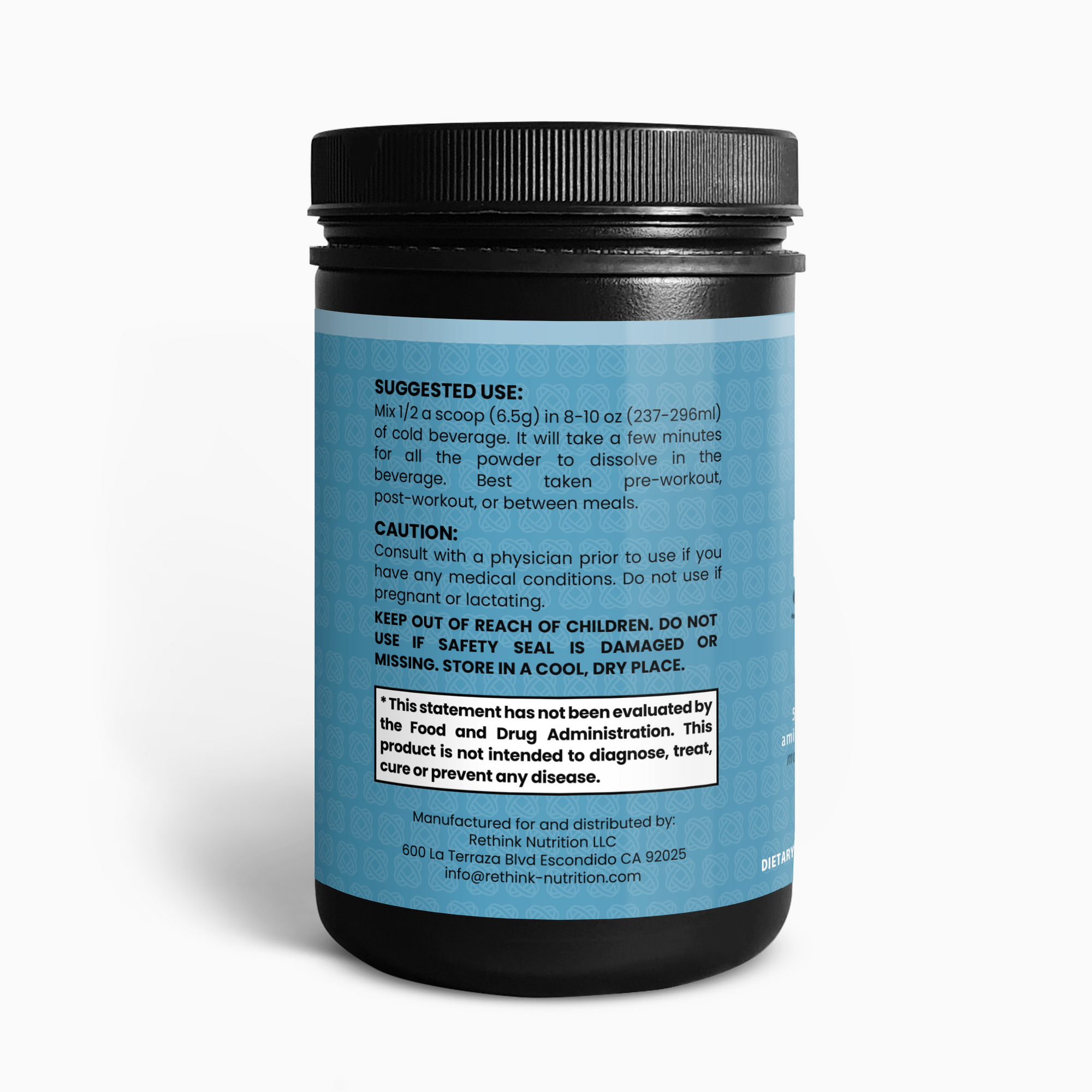 BCAA Shock Powder – Muscle Recovery & Endurance with Electrolytes | Fruit Punch Flavor - Rethink Nutrition
